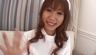 Worshipped eastern Yurika Momose strips for a pulsating meat bazooka